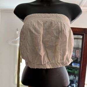 Universal Thread Cream Strapless Crop Top
